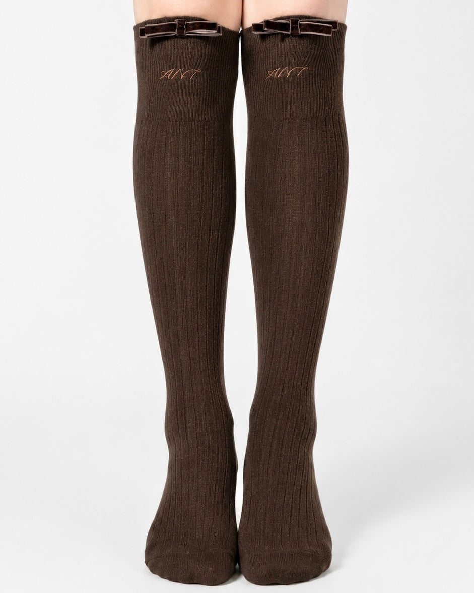 Call Me Mine Melted Chocolate Thigh High Socks