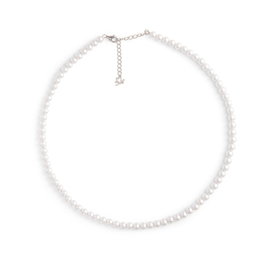 Pearl necklace on a white background